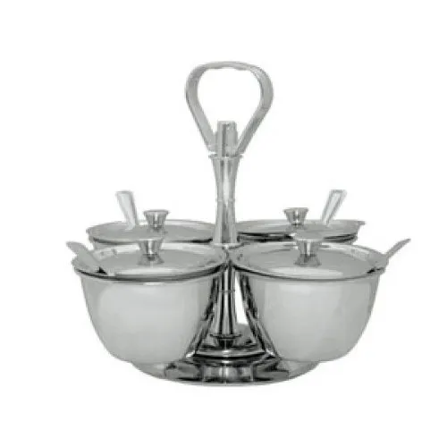 Update International RS-4SS - 8" x 3.38" x 8" - Stainless Steel Relish Server