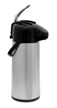 Update International NVAL-22BK - 6.13" x 16.13" x 6.13" - Stainless Steel Val-U-Air Glass Lined Regular Coffee Air Pot  