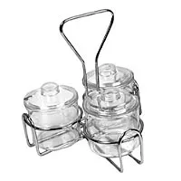 Thunder Group Stainless Steel Condiment Jar Holder (12 per Case) [SLCJH003]