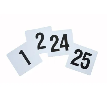 Winco Numbered Card Set, 1-25 [TBN-25]